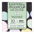 &SISTERS Organic Cotton Pads With Wings | Medium Absorbency | (10 pack) For Sale