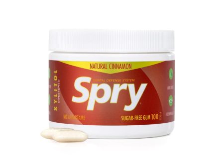 Spry Natural Cinnamon Xylitol Gum - 100 piece tub Supply