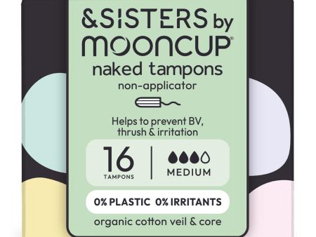 &SISTERS Organic Cotton Naked Tampons | Medium Absorbency | (16 pack) For Sale