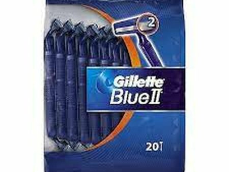 Disposable Razor Gillette Blue II 20 Units Hot on Sale