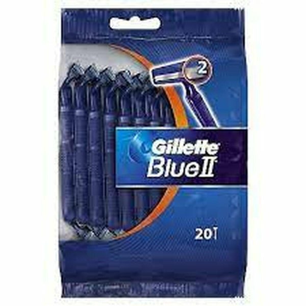 Disposable Razor Gillette Blue II 20 Units Hot on Sale