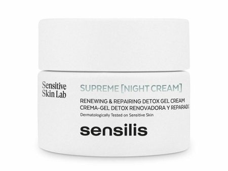 Anti-Wrinkle Night Cream Sensilis Supreme Real Detox 50 ml For Sale