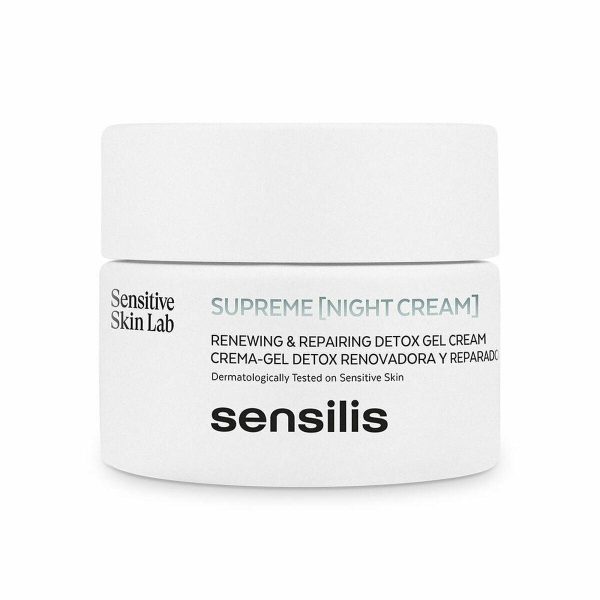 Anti-Wrinkle Night Cream Sensilis Supreme Real Detox 50 ml For Sale