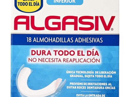 Adhesive Denture Pads INFERIOR Algasiv ALGASIV INFERIOR (18 uds) Online Sale